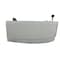 Eago 5Ft Sgl Person Corner White Acrylic Whirlpool Bath Tub, Drain on Right AM161-R - alternate 9